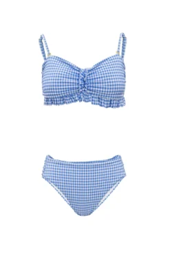 Mid Rise Ruched Bottom in Blakely Gingham