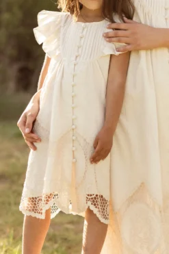 Mini Abigail Dress in Antique Ivory