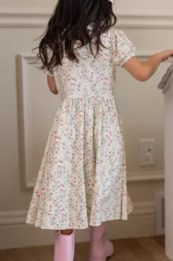 Mini Alayna Play Dress in Ivory Pansy Trellis