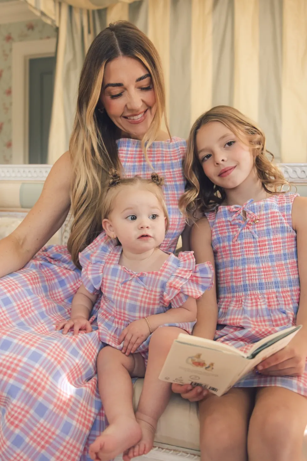 Mini Ana Dress in Blossom Plaid