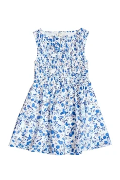 Mini Ana Dress in Ditsy Cobalt Floral