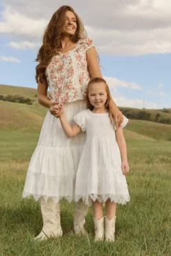 Mini Annalise Dress in Reverie Dobby