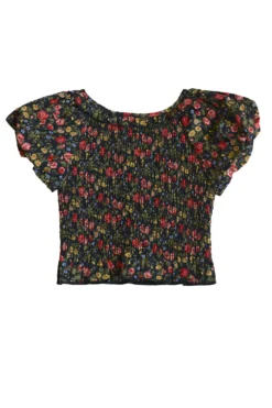 Mini Annalise Top in Obsidian Vintage Poppies