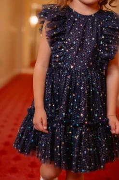 Mini Brynlee Dress in Sparkling Stars Navy