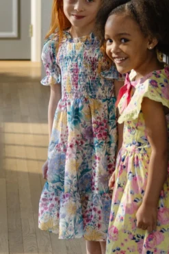 Mini Cordelia Dress in Pretty Plumeria