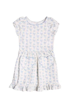 Mini Dream Play Dress in Ivory Porcelain Fleur