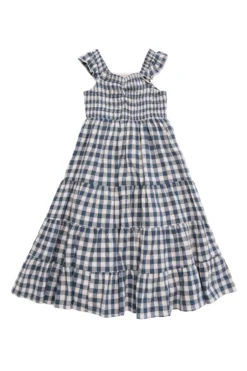 Mini Hailey Dress in Indigo Gingham