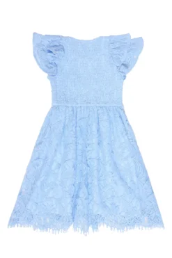 Mini Hattie Dress in Cornflower Blue Lace