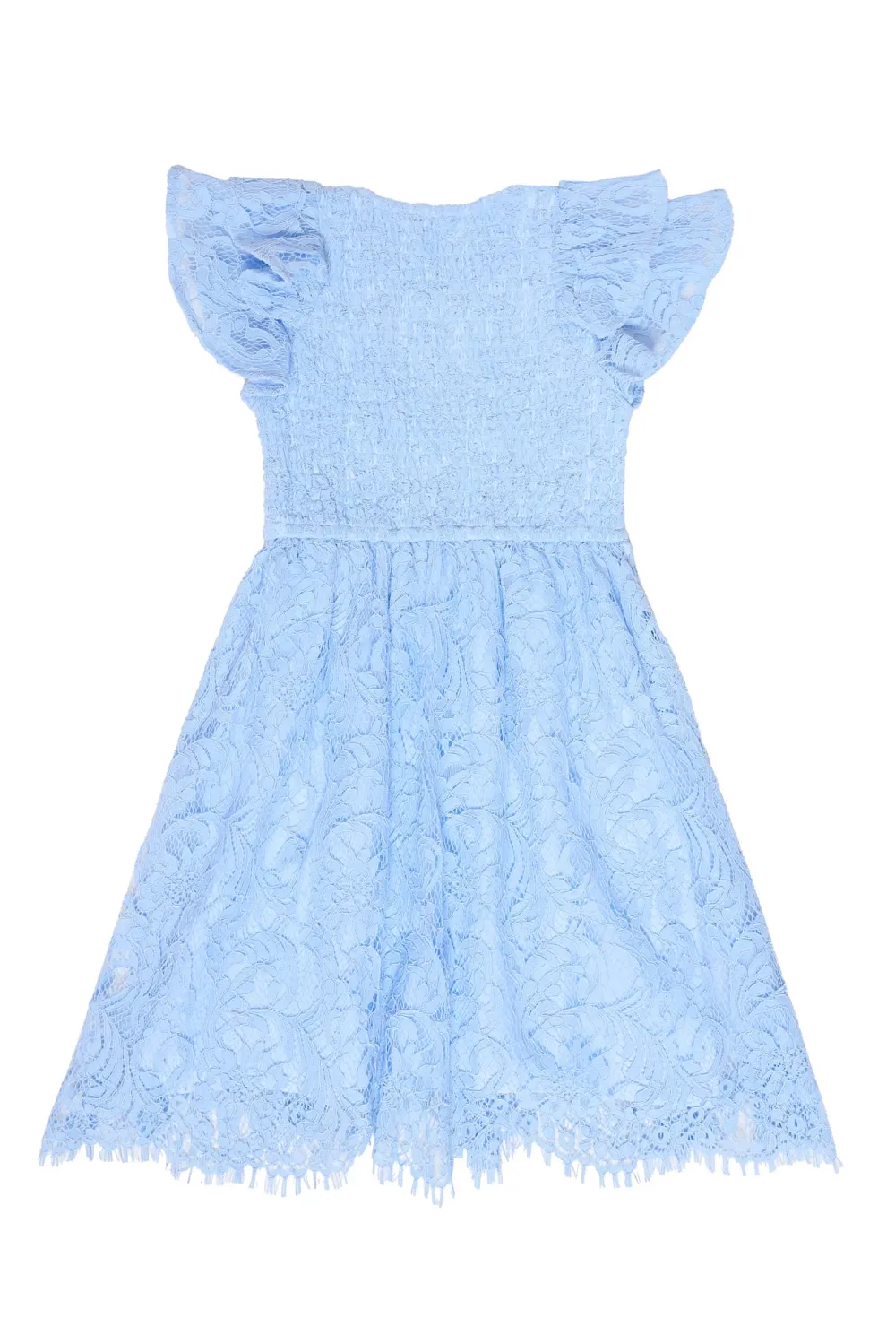 Mini Hattie Dress in Cornflower Blue Lace