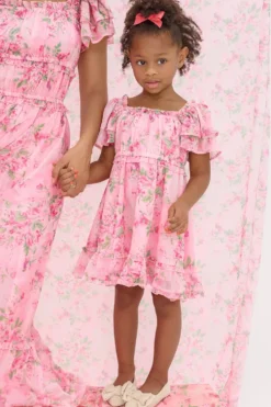 Mini Juliana Dress in Rose Trance