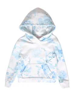 Mini Kian Hooded Sweatshirt in Blue Aquarelle Fleur