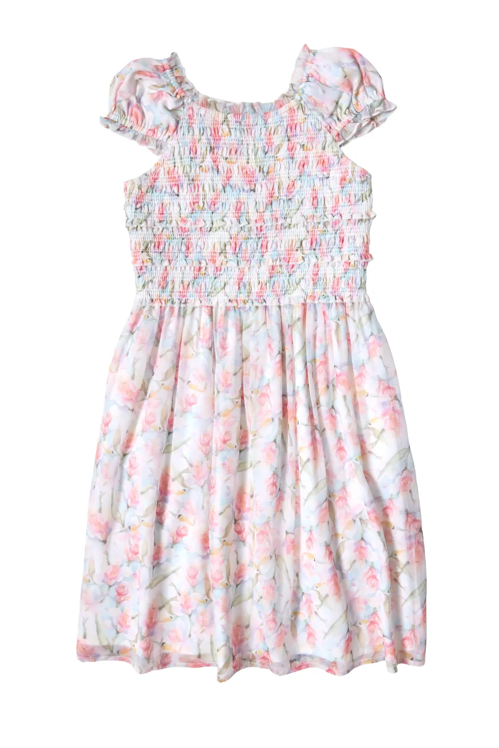 Mini Kyla Dress in Watercolor Orchids