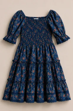 Mini Madeline Dress in Midnight Vibrant Chintz