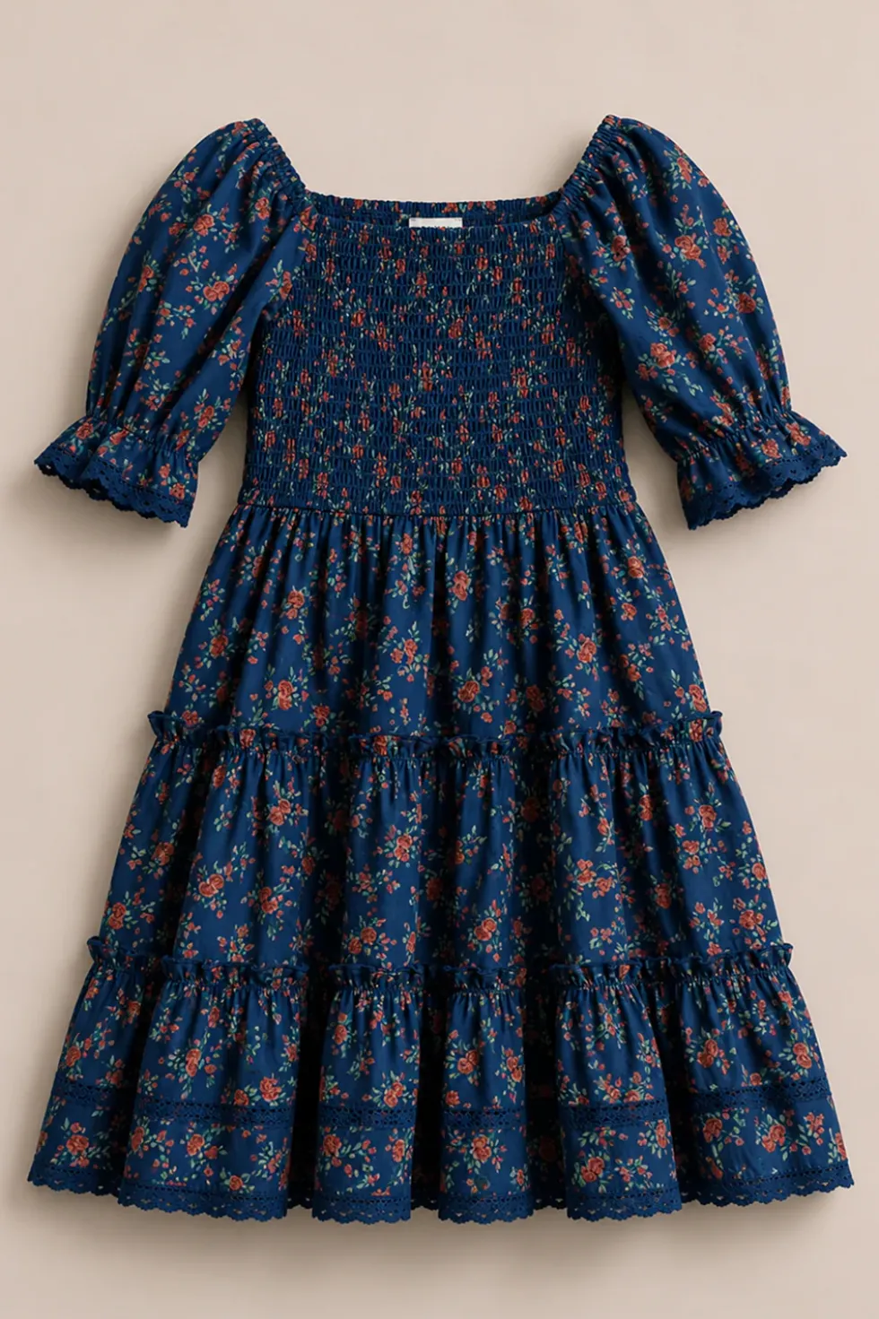 Mini Madeline Dress in Midnight Vibrant Chintz