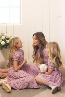 Mini Marcell Dress in Purple Polka Dot