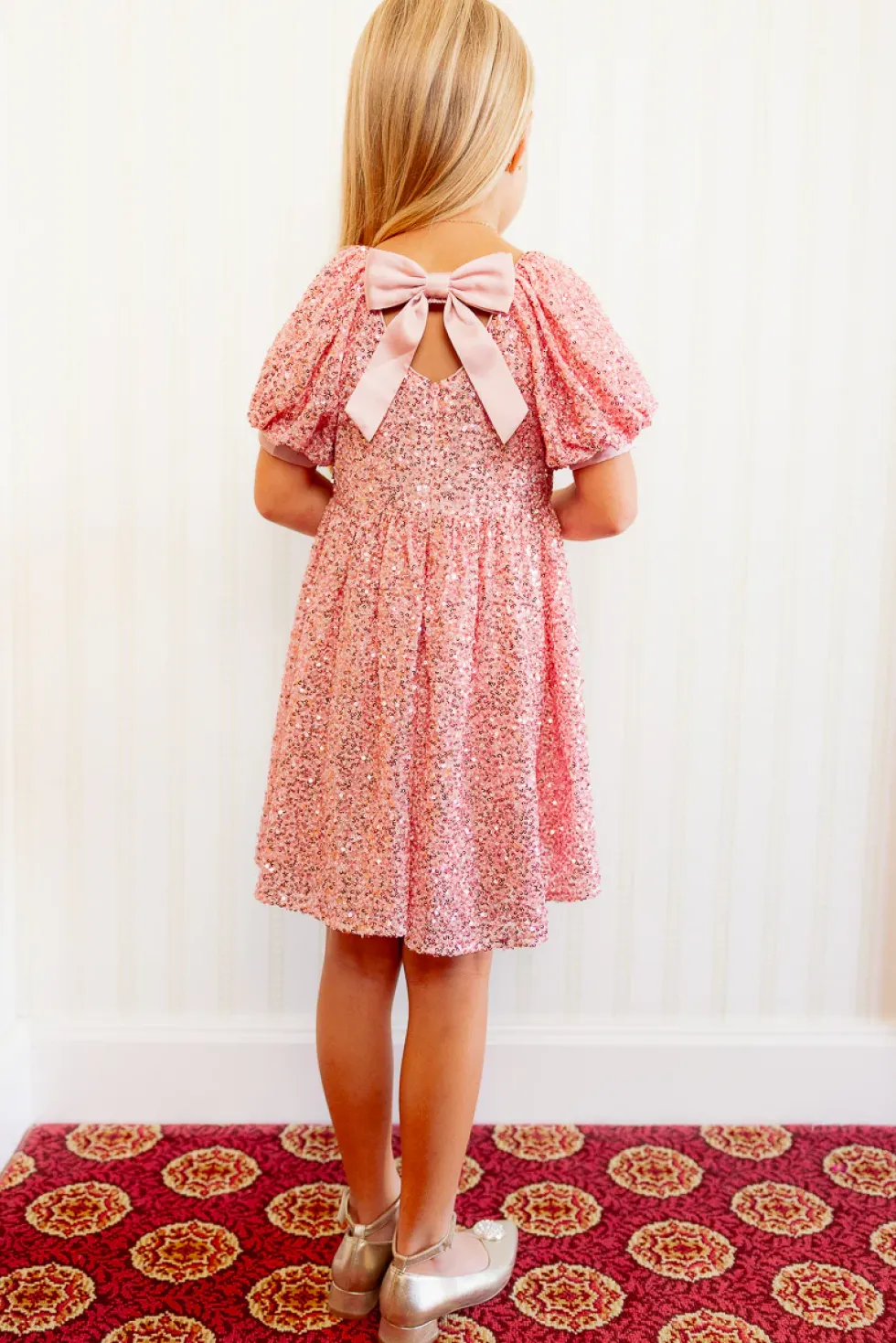 Mini Marisol Dress in Pink Sequin