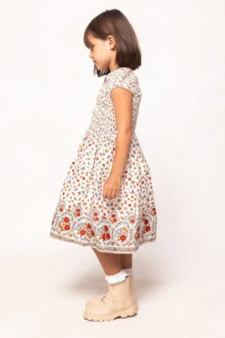 Mini Marlow Cap Sleeve Dress in Cream Ditsy Floral
