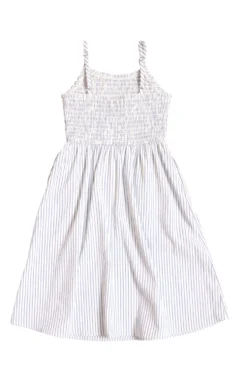 Mini Maxwell Dress in Blue & White Pinstripe