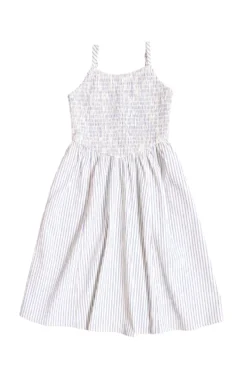 Mini Maxwell Dress in Blue & White Pinstripe