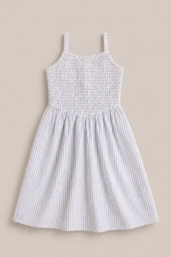 Mini Maxwell Dress in Blue & White Pinstripe