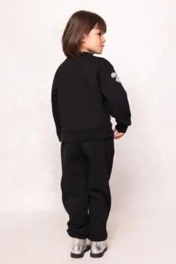 Mini Micah Crew Neck Sweatshirt in Black & Bows