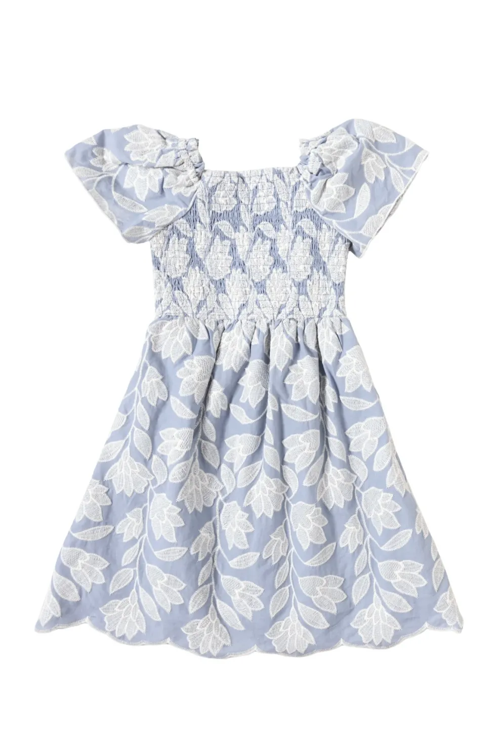 Mini Ophelia Dress in Mosaic Embroidery