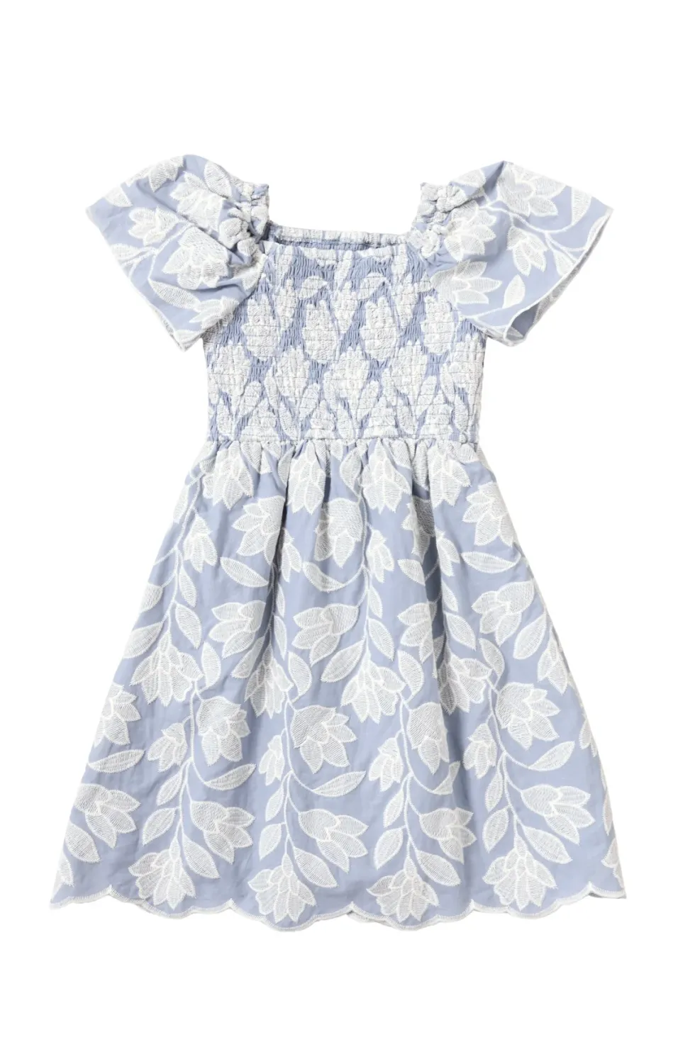 Mini Ophelia Dress in Mosaic Embroidery