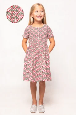 Mini Parker Dress in Floral Fan