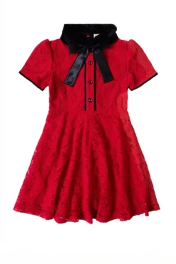 Mini Penny Dress in Red Lace