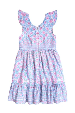 Mini Samara Dress in Thistle Flower Mosaic Florise
