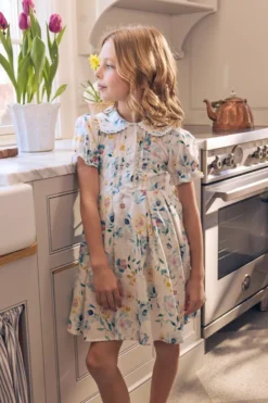 Mini Sophia Dress in Blue Bouquet