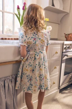 Mini Sophia Dress in Blue Bouquet