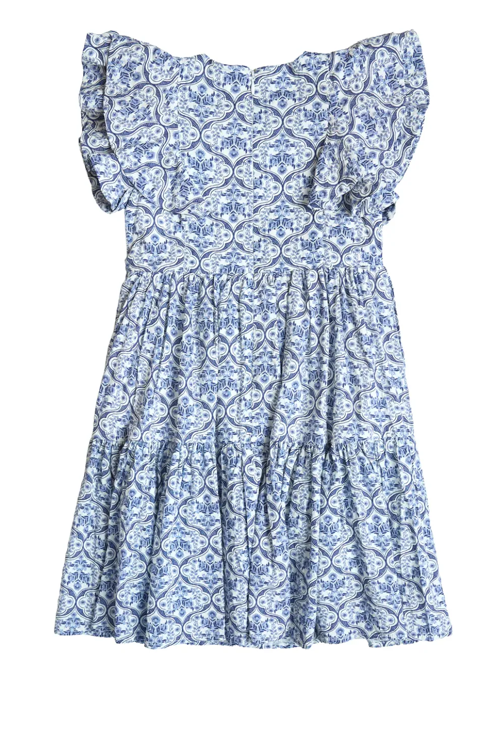 Mini Trixie Dress in Blue Moroccan Tile