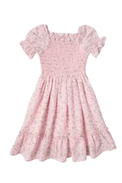 Mini Valencia Dress in Pink Ditsy Floral