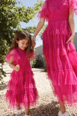 Mini Whimsical Dress in Fuchsia