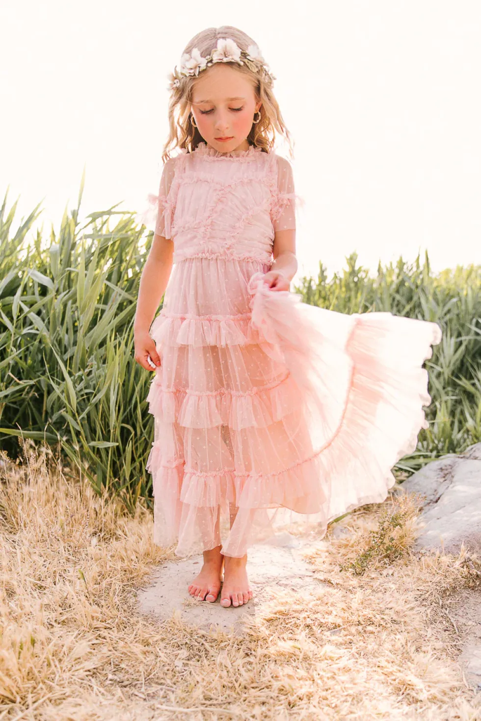 Mini Whimsical Maxi Dress in Blush
