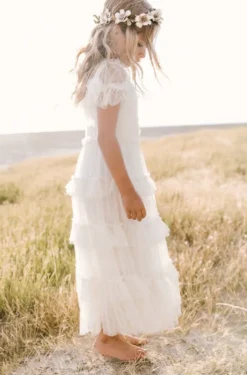 Mini Whimsical Maxi Dress in White