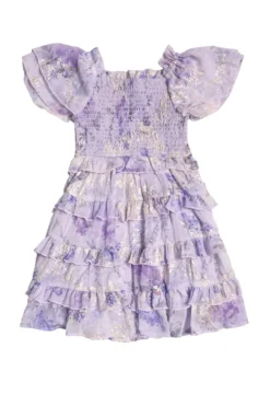 Mini Winnie Dress in Lavender Aquarelle Fleur