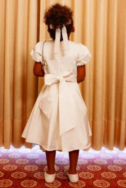 Mini Wrenley Dress in Cream Taffeta