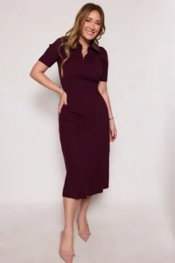Ora Dress in Burgundy