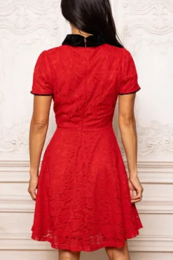 Penny Dress in Red Lace