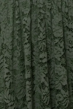 Penny Tank Midi Dress in Green Lace