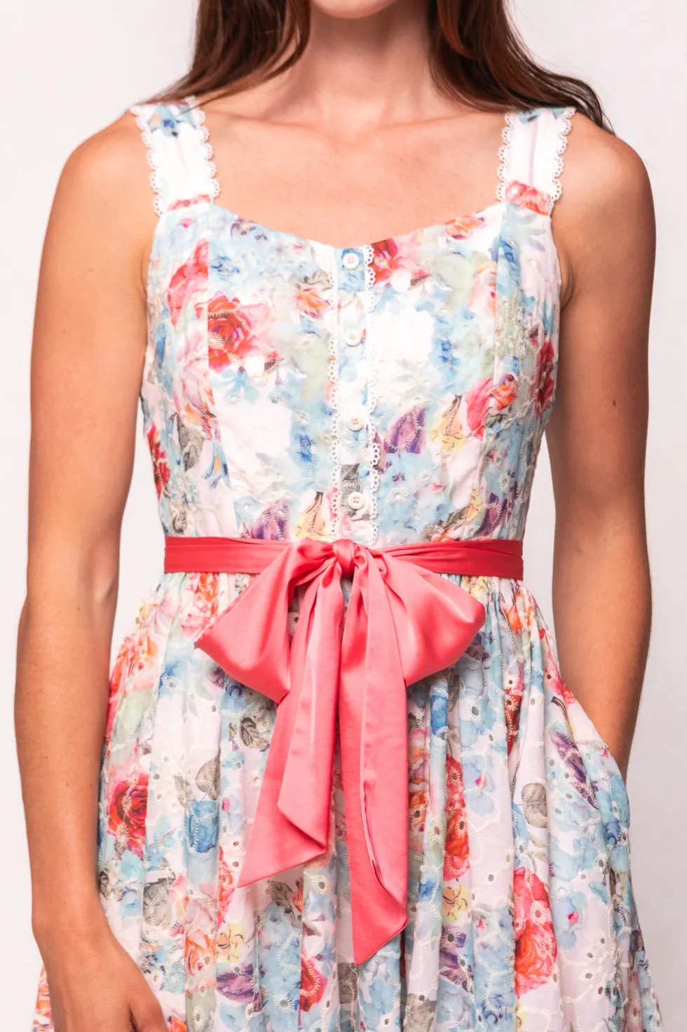Penny Tank Midi Dress in Multicolor Floral