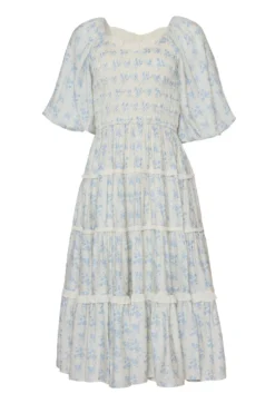 Roselyn Dress in Ivory Porcelain Fleur