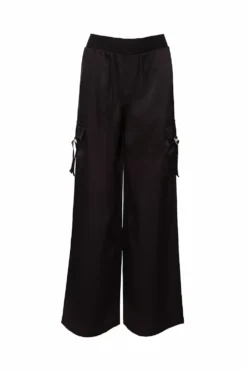 Shay Satin Pants in Black