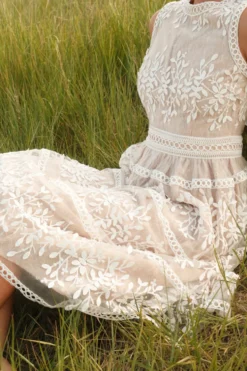 Sicily Sleeveless Dress in White