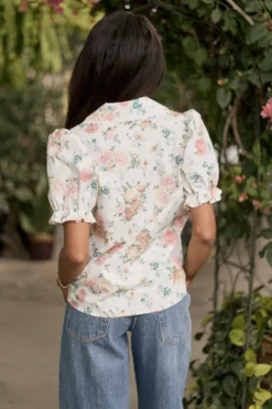 Sophia Blouse in Countryside Peony Blossom