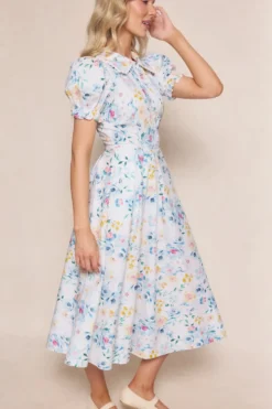 Sophia Dress in Blue Bouquet