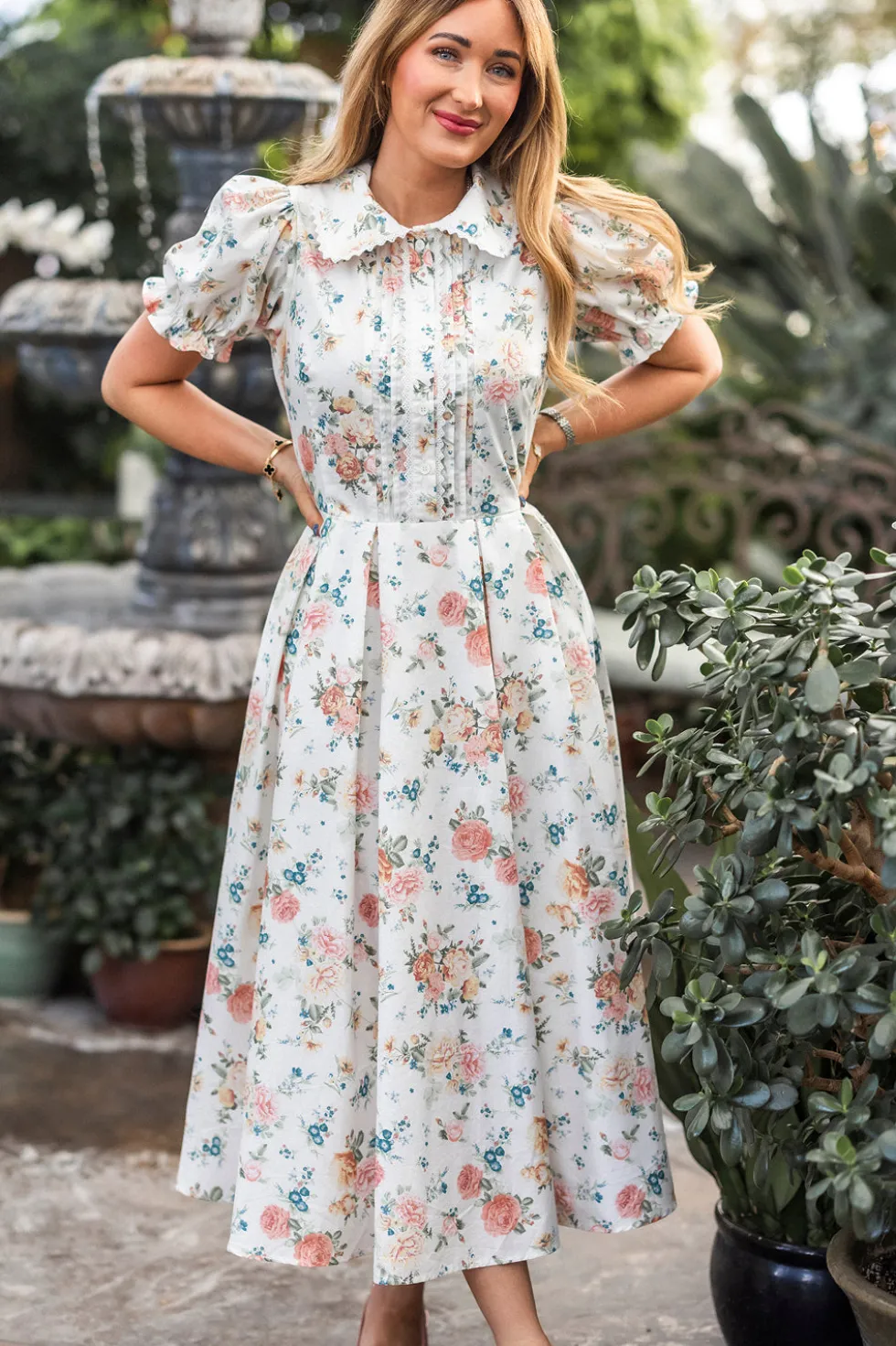 Sophia Dress in Countryside Peony Blossom