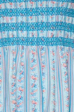 Sunday Best Dress in Rosette Linear Stripe